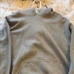 L Grey Gildan hoodie